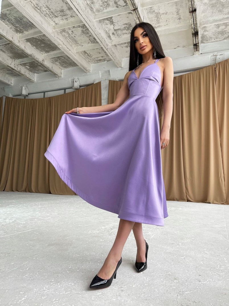 Платье-миди с корсетным верхом  | PUSHKA SHOP