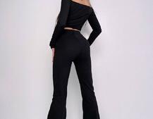 Комплект : штани кльош і топ з елементами корсету  | PUSHKA SHOP