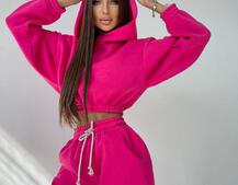 Тёплый базовый костюм на флисе с объемными капюшоном  Тёплый базовый костюм на флисе с объемными капюшоном  | PUSHKA SHOP