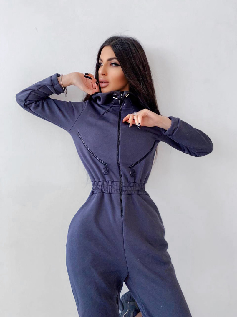 Приталенный комбинезон на молнии  Приталенный комбинезон на молнии  | PUSHKA SHOP