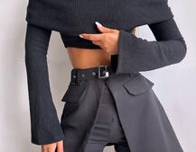 Комплект: топ + спідниця-шорти з портупеями Комплект: топ + спідниця-шорти з портупеями | PUSHKA SHOP