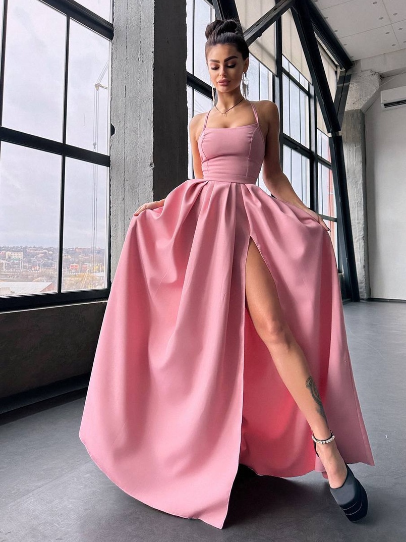 Сукня максі  зі шнурівкою на спинці | PUSHKA SHOP