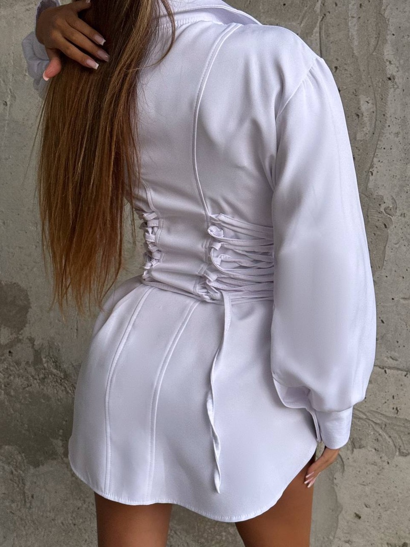 Сукня-сорочка зі шнурівкою | PUSHKA SHOP