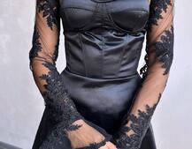 Атласна корсетна сукня-бюстьє + мереживне болеро | PUSHKA SHOP