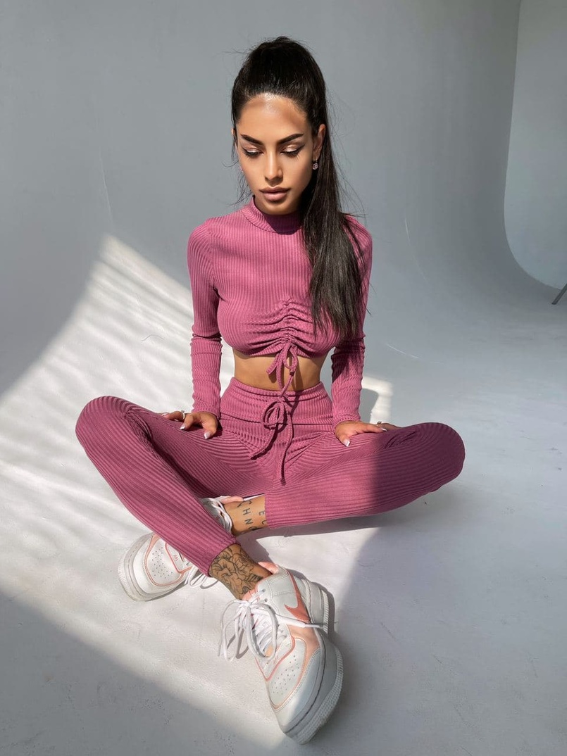 Трикотажный комплект: топ + леггинсы    | PUSHKA SHOP