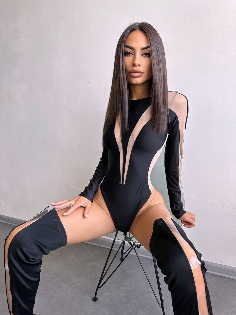 Боді із вставками сітки Боді із вставками сітки | PUSHKA SHOP