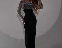 Сукня міді з сяючим топом  | PUSHKA SHOP