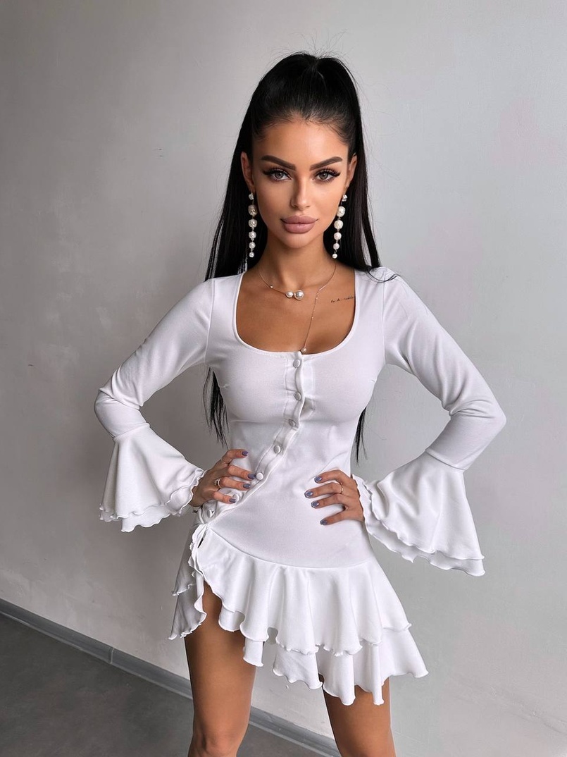 Сукня з з воланами на ґудзиках Сукня з з воланами на ґудзиках | PUSHKA SHOP