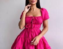 Муслінова сукня з рюшами   | PUSHKA SHOP