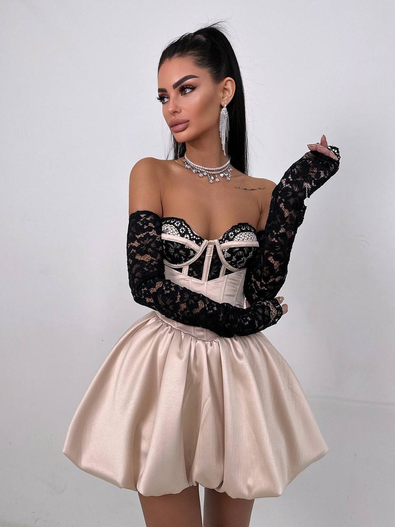 Комплект: мереживний корсет бюстьє + корсетна спідниця Комплект: мереживний корсет бюстьє + корсетна спідниця | PUSHKA SHOP