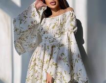 Сукня асиметричного крою з розкльошеними рукавами + корсет декорований стразами Ручна робота | PUSHKA SHOP