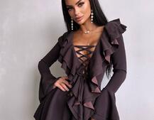 Сукня з з воланами на ґудзиках Сукня з з воланами на ґудзиках | PUSHKA SHOP