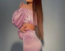 Атласный комплект, декорированный стразами Атласный комплект, декорированный стразами | PUSHKA SHOP