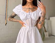 Лляна сукня з корсетною вставкою Лляна сукня з корсетною вставкою | PUSHKA SHOP