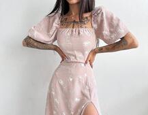 Платье миди со шнуровкой на спинке Платье миди со шнуровкой на спинке | PUSHKA SHOP