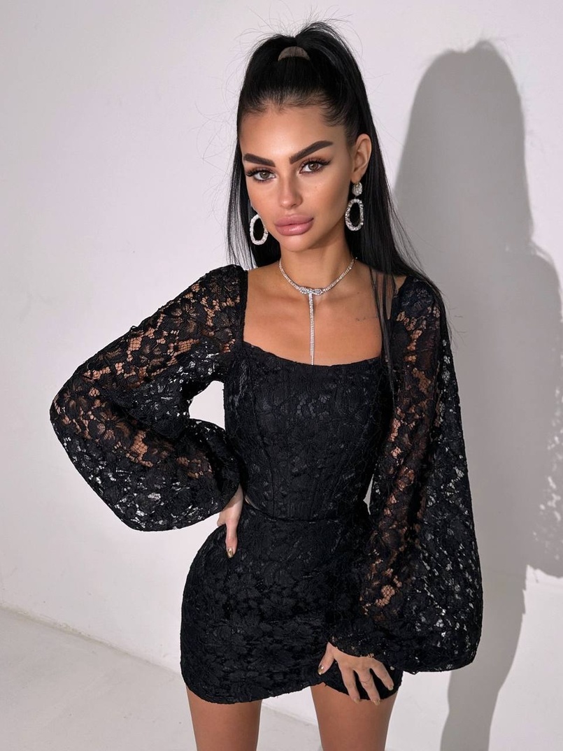 Мереживний комплект: корсет + спідниця міні | PUSHKA SHOP