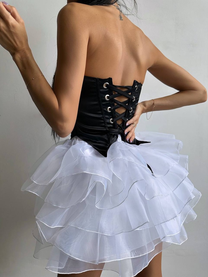 Комплект: корсет + пишна спідниця міні Комплект: корсет + пишна спідниця міні | PUSHKA SHOP