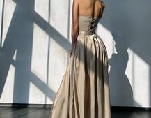 Комплект: корсет-бюстьє , декорований стразами + спідниця максі з розрізом Ручна робота Комплект: корсет-бюстьє , декорований стразами + спідниця максі з розрізом Ручна робота | PUSHKA SHOP