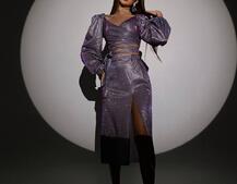 Сяючий комплект: топ  + спідниця  | PUSHKA SHOP