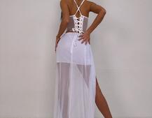 Комплект: корсет декорований стразами + спідниця максі  | PUSHKA SHOP