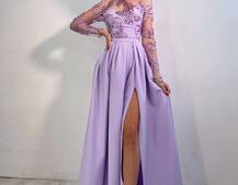 Сукня максі з паєтками та розрізом на спідниці | PUSHKA SHOP