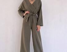 Комбінезон із широкими брюками з ангори | PUSHKA SHOP