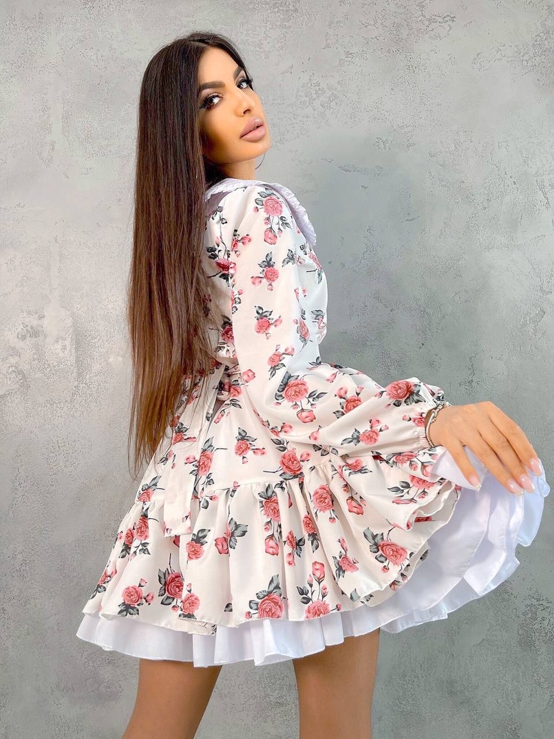 Платье со съёмным воротничком и подъюбником Платье со съёмным воротничком и подъюбником | PUSHKA SHOP