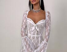 Мереживна сукня міні з чашечками    | PUSHKA SHOP