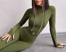 Облягаючий комбінезон з двома змійками та застібкою на талії | PUSHKA SHOP