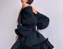 Муслінова сукня з рюшами   | PUSHKA SHOP