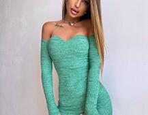 Трикотажна сукня міні з чашечками  | PUSHKA SHOP