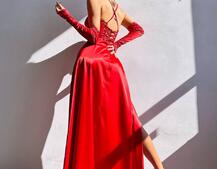 Комплект: корсет з рукавичками + спідниця максі з драпіруванням   | PUSHKA SHOP