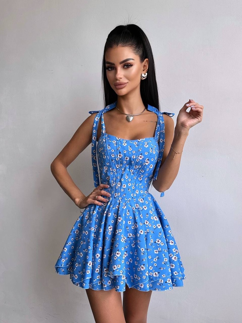 Корсетна сукня з подвійною спідницею  | PUSHKA SHOP