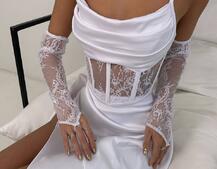 Комплект: корсет+ рукавички + спідниця максі | PUSHKA SHOP