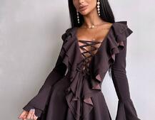 Сукня з з воланами на ґудзиках Сукня з з воланами на ґудзиках | PUSHKA SHOP