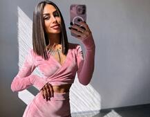 Оксамитовий комплект, декорований бахромою зі страз Оксамитовий комплект, декорований бахромою зі страз | PUSHKA SHOP