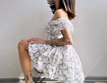 Муслинова сукня з принтом  | PUSHKA SHOP