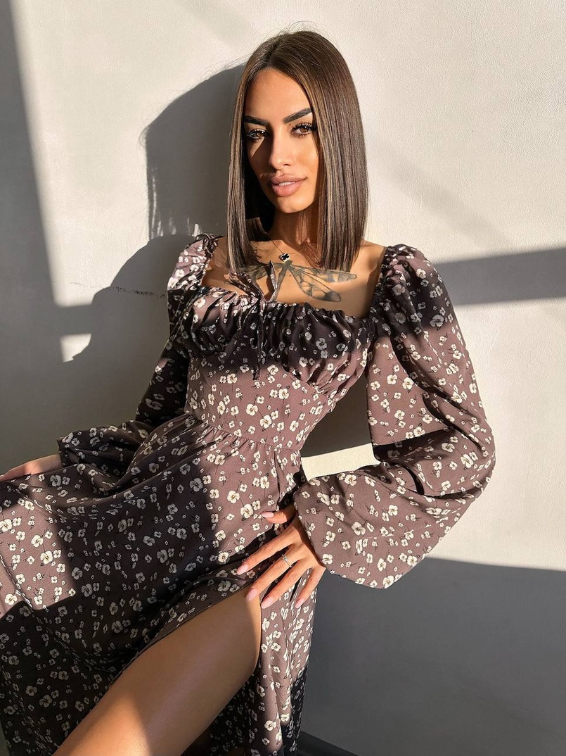 Улюблена сукня-міді зі шнурівкою на талії Улюблена сукня-міді зі шнурівкою на талії | PUSHKA SHOP