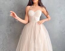 Платье-бюстье с чашечками и пышной юбкой Платье-бюстье с чашечками и пышной юбкой | PUSHKA SHOP