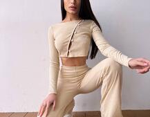 Комплект : штани кльош і топ на ґудзиках   | PUSHKA SHOP