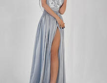 Платье-макси с кружевным верхом | PUSHKA SHOP