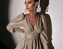 Сукня із пишною подвійною спідницею та драпіруванням Сукня із пишною подвійною спідницею та драпіруванням | PUSHKA SHOP