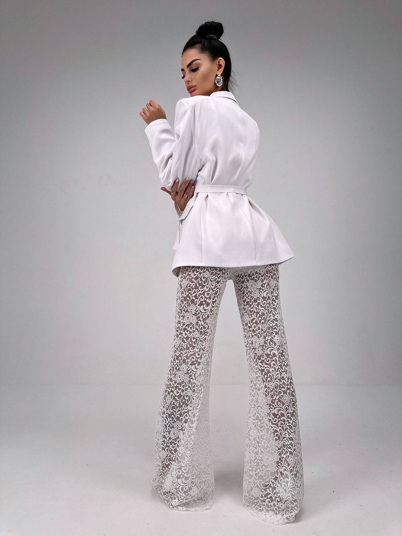 Комплект: мереживний корсет бюстьє + штани + піджак  | PUSHKA SHOP