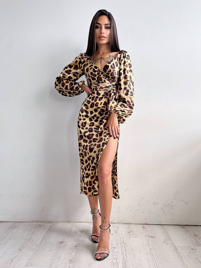 Комплект: топ із зав'язками на талії + спідниця міді з розрізом | PUSHKA SHOP