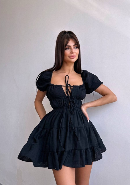 Муслінова сукня з рюшами   | PUSHKA SHOP