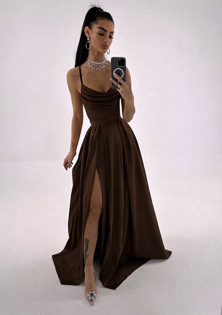 Атласний комплект: корсет + спідниця максі  | PUSHKA SHOP