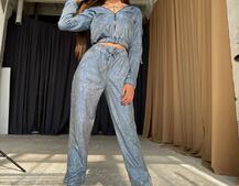 Комплект из люрекса: бомбер + джоггеры  | PUSHKA SHOP