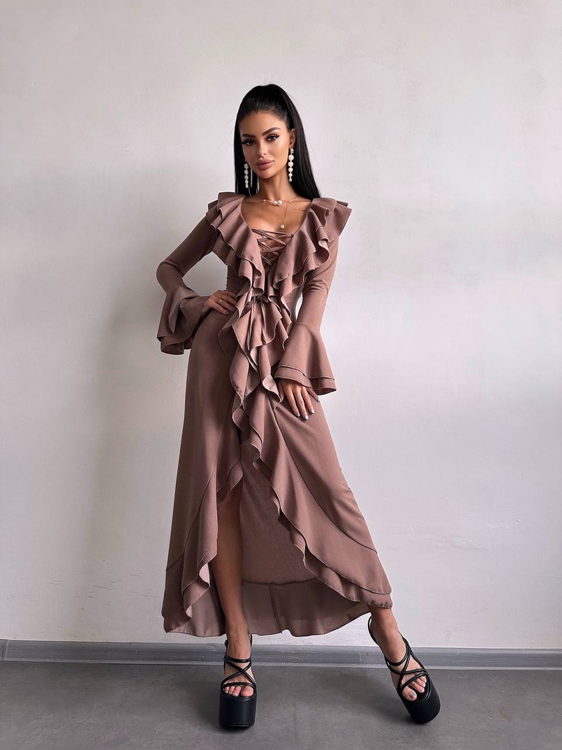 Сукня з воланами  | PUSHKA SHOP