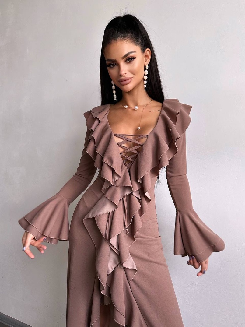 Сукня з воланами  | PUSHKA SHOP