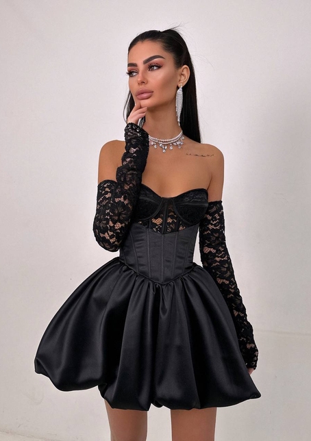 Комплект: мереживний корсет бюстьє + корсетна спідниця | PUSHKA SHOP